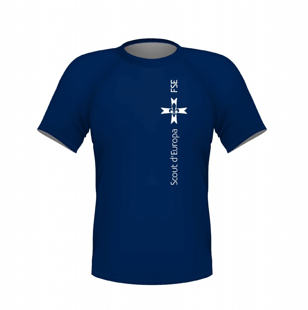 MAGLIETTA BLU LOGO VERTICALE RAGAZZO/RAGAZZA